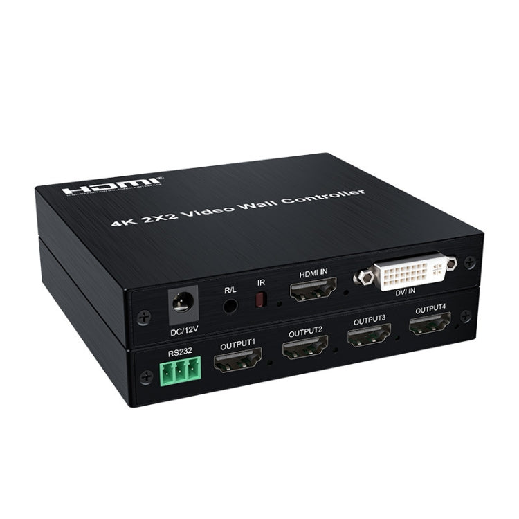 4K 2x2 HDMI Video HD Splice Support HDMI / DVI Input 4CH HDMI Output UK Plug - Splitter by buy2fix | Online Shopping UK | buy2fix