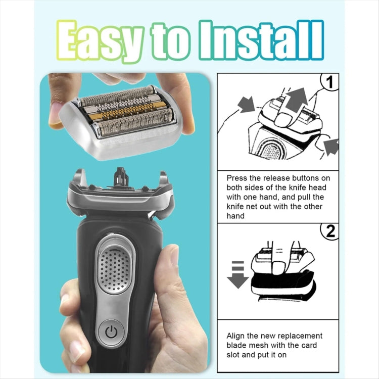 For Braun Series 9 Pro Electric Shaver 94M Blade Gold Mesh Cover, Style: Without Words(Plastic Seal) - Shavers Parts by buy2fix | Online Shopping UK | buy2fix