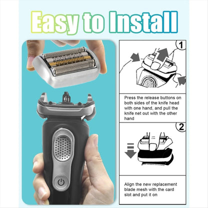 For Braun Series 9 Pro Electric Shaver 94M Blade Gold Mesh Cover, Style: Without Words(Plastic Seal) - Shavers Parts by buy2fix | Online Shopping UK | buy2fix