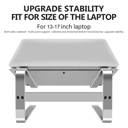 Desktop Aluminum Alloy Heightened Heat Dissipation Laptops Stand(Silver) - Laptop Stand by buy2fix | Online Shopping UK | buy2fix