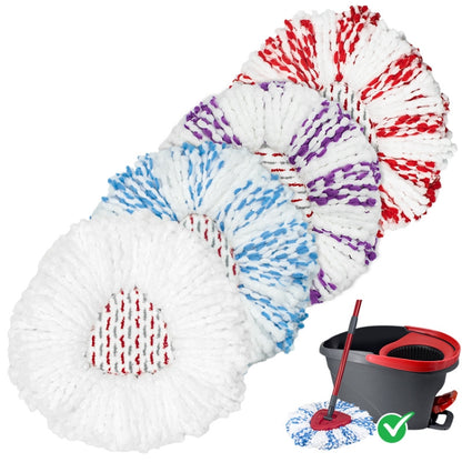 For Vileda / O-Cedar EasyWring Spin Mop Replacement Pad Microfiber Rag(Red) - Other Accessories by buy2fix | Online Shopping UK | buy2fix