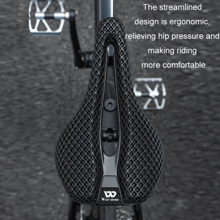WEST BIKING Road Bicycle Carbon Fiber Ultralight Breathable Seat(Black) - Bicycle Saddle by WEST BIKING | Online Shopping UK | buy2fix