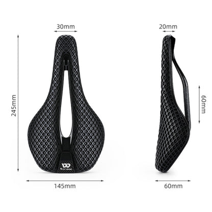 WEST BIKING Road Bicycle Carbon Fiber Ultralight Breathable Seat(Black) - Bicycle Saddle by WEST BIKING | Online Shopping UK | buy2fix