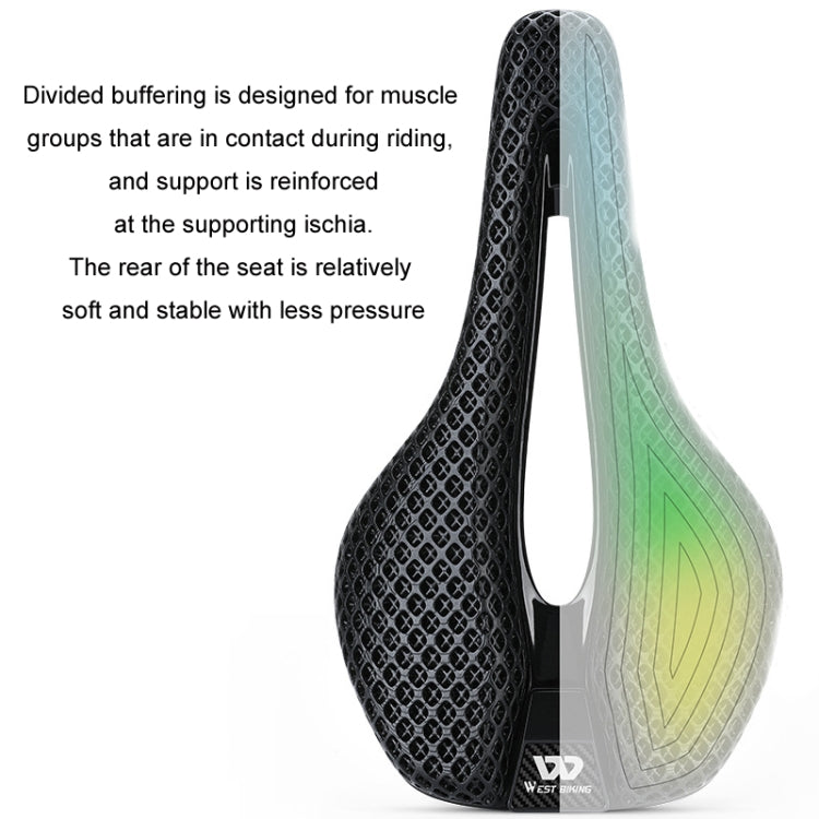 WEST BIKING Road Bicycle Carbon Fiber Ultralight Breathable Seat(Black) - Bicycle Saddle by WEST BIKING | Online Shopping UK | buy2fix