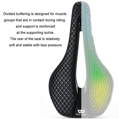 WEST BIKING Road Bicycle Carbon Fiber Ultralight Breathable Seat(Black) - Bicycle Saddle by WEST BIKING | Online Shopping UK | buy2fix