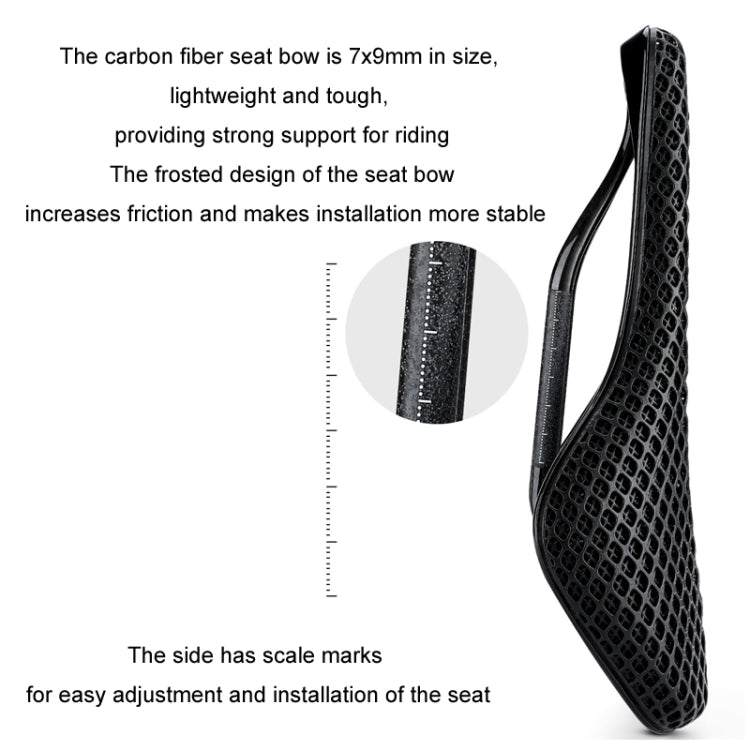 WEST BIKING Road Bicycle Carbon Fiber Ultralight Breathable Seat(Black) - Bicycle Saddle by WEST BIKING | Online Shopping UK | buy2fix