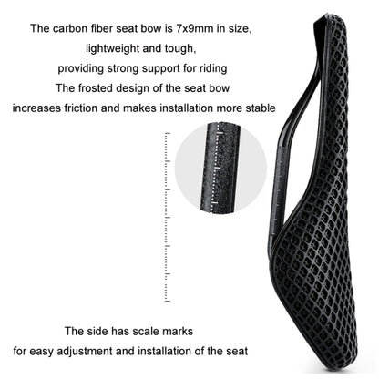 WEST BIKING Road Bicycle Carbon Fiber Ultralight Breathable Seat(Black) - Bicycle Saddle by WEST BIKING | Online Shopping UK | buy2fix