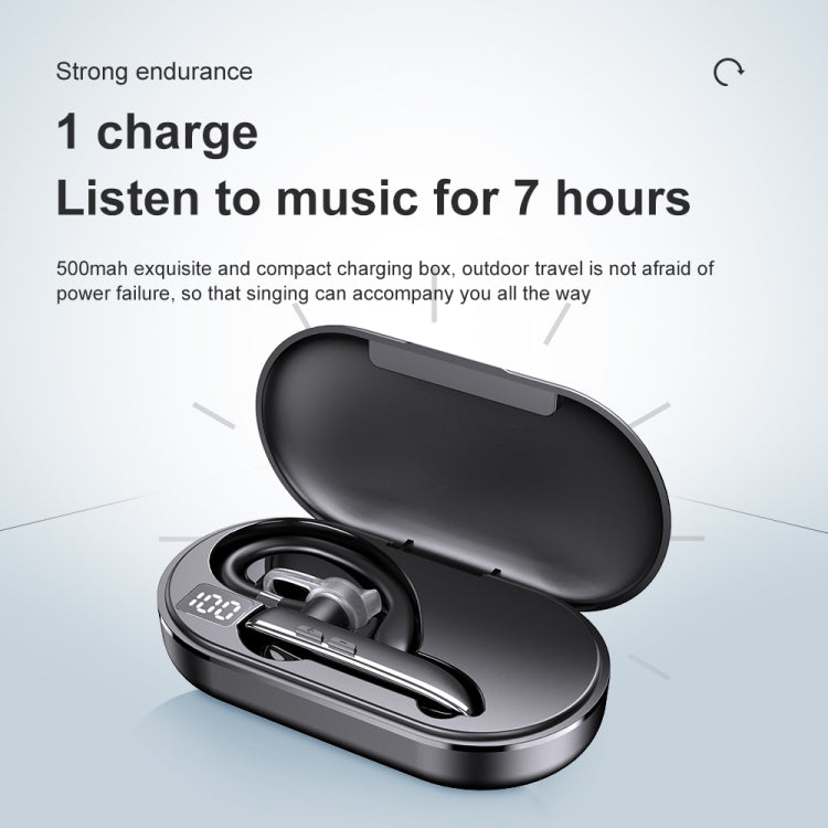 Bluetooth Earphone With Digital Display Charging Compartment Wireless Earphone For Car Talking Noise Reduction(530-1 Flagship Version) - Bluetooth Earphone by buy2fix | Online Shopping UK | buy2fix