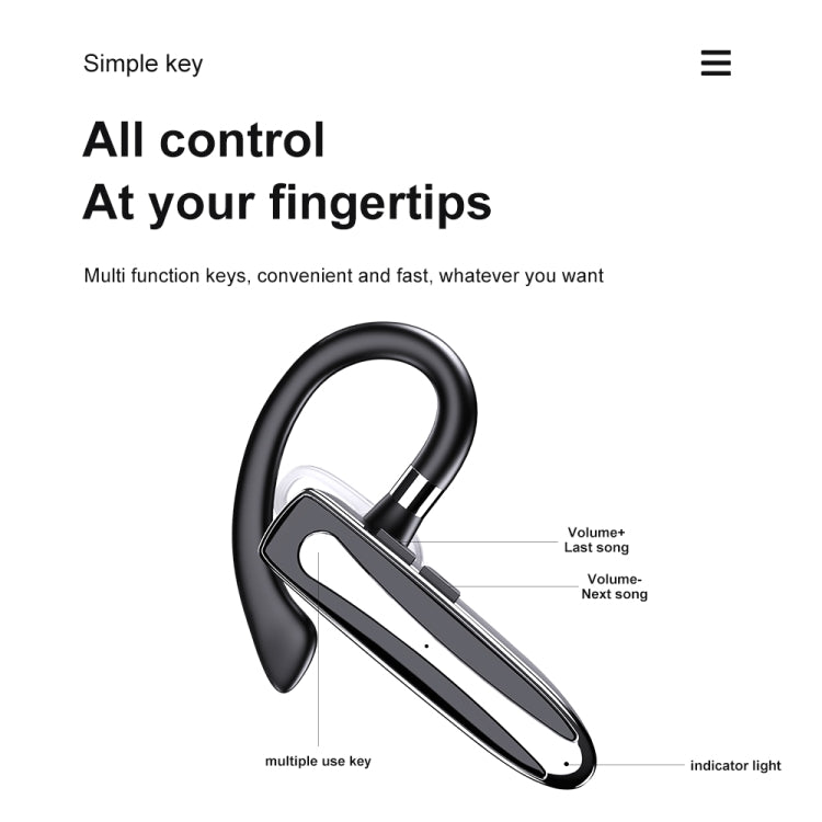 Bluetooth Earphone With Digital Display Charging Compartment Wireless Earphone For Car Talking Noise Reduction(530-1 Flagship Version) - Bluetooth Earphone by buy2fix | Online Shopping UK | buy2fix