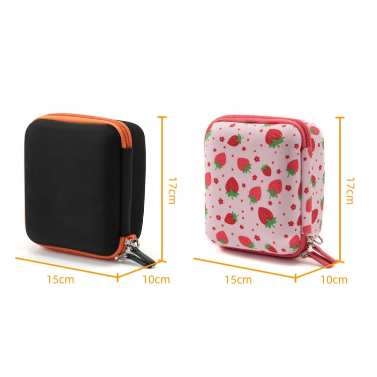 Cwatcun D156 Large Portable Storage Bag Small Microslice Hard Shell Camera Bag(Strawberry Pink) - Soft Bag by Cwatcun | Online Shopping UK | buy2fix