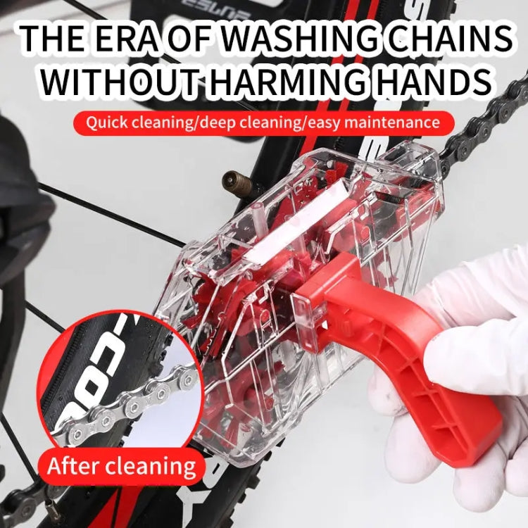 Bicycle Chain Cleaner Visual Immersion Chain Cleaner Brush Road Bike Cleaning Tool(Transparent) - Maintenance tools by buy2fix | Online Shopping UK | buy2fix