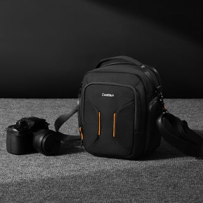 Cwatcun D140 Shoulder Crossbody Camera Storage Bag Shockproof Dropproof Leisure Outdoor Small Bag, Color: Large Black - Strap Satchel by Cwatcun | Online Shopping UK | buy2fix