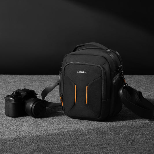 Cwatcun D140 Shoulder Crossbody Camera Storage Bag Shockproof Dropproof Leisure Outdoor Small Bag, Color: Small Black - Strap Satchel by Cwatcun | Online Shopping UK | buy2fix