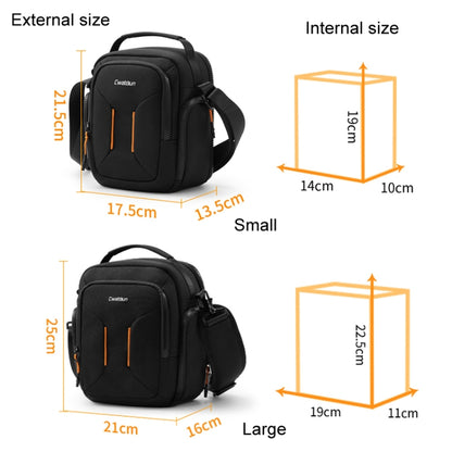 Cwatcun D140 Shoulder Crossbody Camera Storage Bag Shockproof Dropproof Leisure Outdoor Small Bag, Color: Large Black - Strap Satchel by Cwatcun | Online Shopping UK | buy2fix