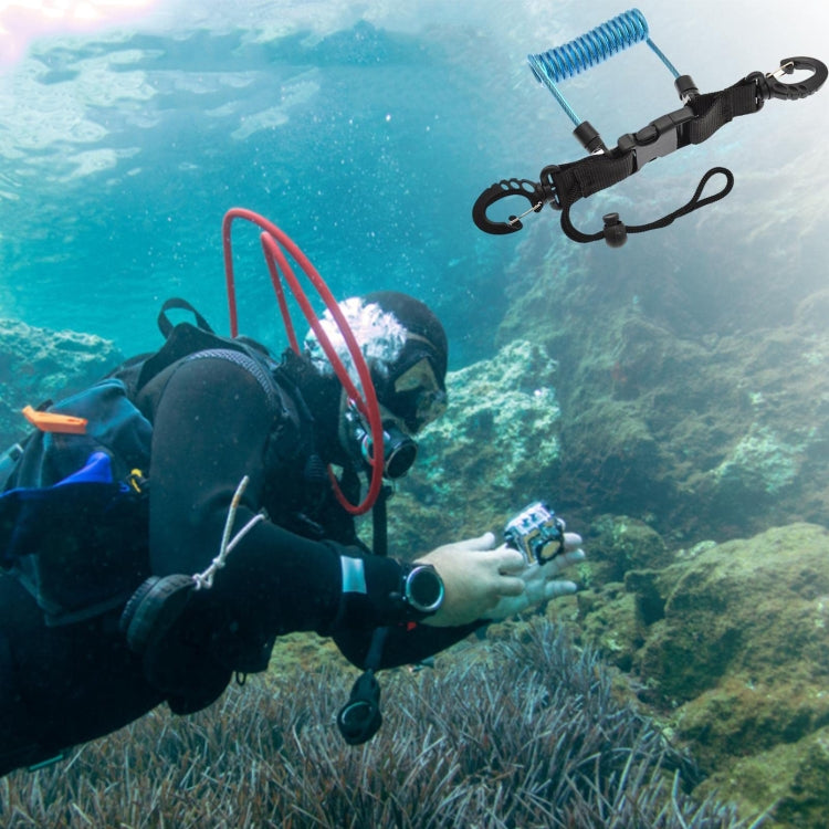 Diving Camera TPU Spring Steel Wire Retractable Anti-lost Rope, Color: Transparent Black - Diving Accessories by buy2fix | Online Shopping UK | buy2fix