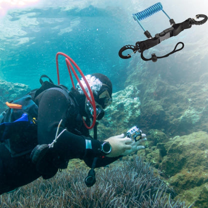 Diving Camera TPU Spring Steel Wire Retractable Anti-lost Rope, Color: Transparent Black - Diving Accessories by buy2fix | Online Shopping UK | buy2fix