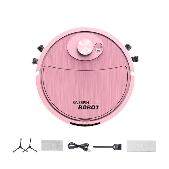 Intelligent Sweeping Robot Sweeping Mopping Suction 3 In 1 Cleaning Machine(8088 Pink)