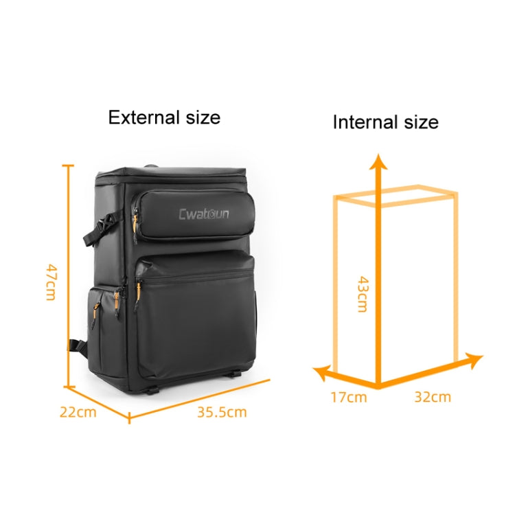 Cwatcun D141 Shoulder Drone Bag Large Capacity Multifunctional Waterproof Photography SLR Camera Bag(Black Extra Large) - Backpack by Cwatcun | Online Shopping UK | buy2fix
