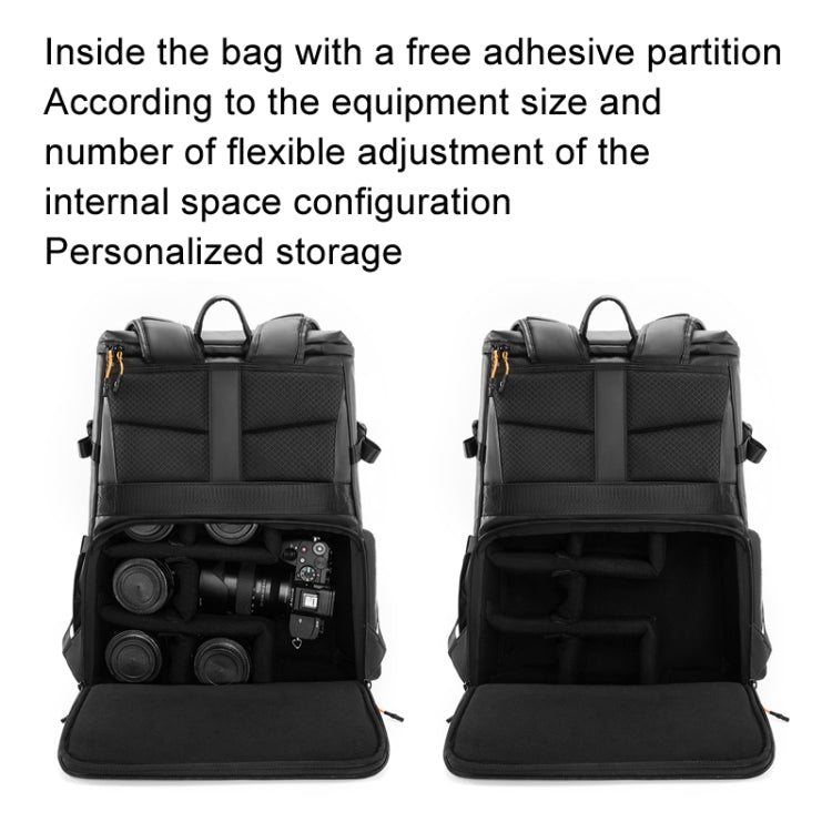 Cwatcun D141 Shoulder Drone Bag Large Capacity Multifunctional Waterproof Photography SLR Camera Bag(Black Extra Large) - Backpack by Cwatcun | Online Shopping UK | buy2fix