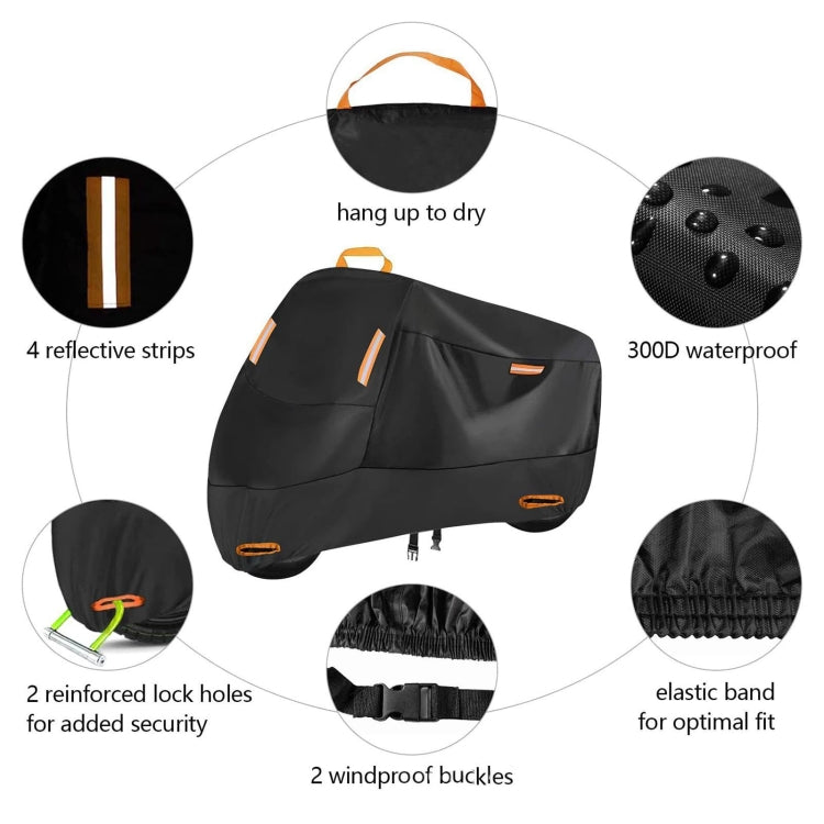 Motorcycle Rain Sun Protection Cover Oxford Cloth Dustproof With Anti-theft Buckle, Size: M - Raincoat by buy2fix | Online Shopping UK | buy2fix