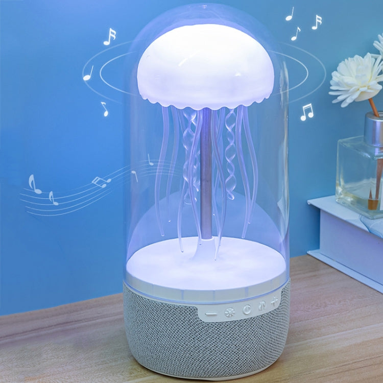 Portable Colorful Atmosphere Light Jellyfish Rhythmic Bluetooth Speaker(White) - Desktop Speaker by buy2fix | Online Shopping UK | buy2fix