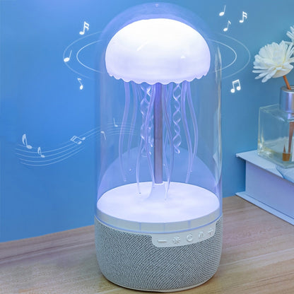 Portable Colorful Atmosphere Light Jellyfish Rhythmic Bluetooth Speaker(White) - Desktop Speaker by buy2fix | Online Shopping UK | buy2fix