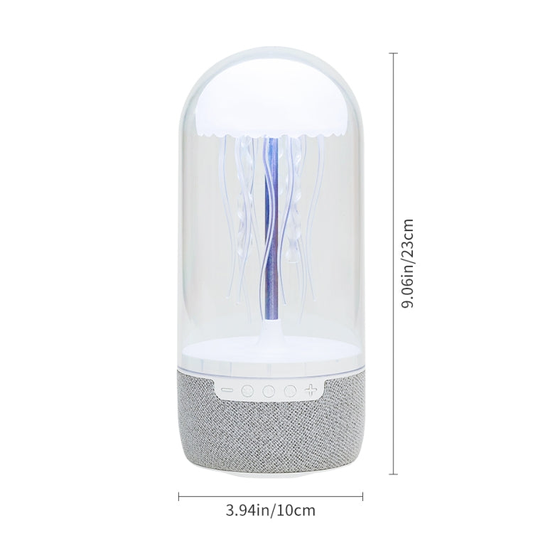 Portable Colorful Atmosphere Light Jellyfish Rhythmic Bluetooth Speaker(White) - Desktop Speaker by buy2fix | Online Shopping UK | buy2fix