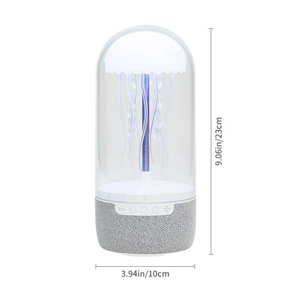 Portable Colorful Atmosphere Light Jellyfish Rhythmic Bluetooth Speaker(White) - Desktop Speaker by buy2fix | Online Shopping UK | buy2fix