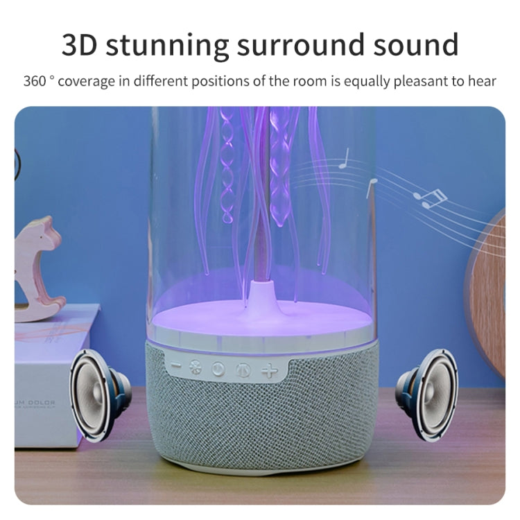 Portable Colorful Atmosphere Light Jellyfish Rhythmic Bluetooth Speaker(White) - Desktop Speaker by buy2fix | Online Shopping UK | buy2fix