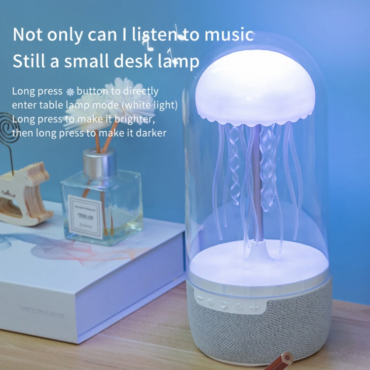 Portable Colorful Atmosphere Light Jellyfish Rhythmic Bluetooth Speaker(White) - Desktop Speaker by buy2fix | Online Shopping UK | buy2fix