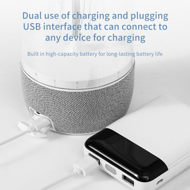 Portable Colorful Atmosphere Light Jellyfish Rhythmic Bluetooth Speaker(White) - Desktop Speaker by buy2fix | Online Shopping UK | buy2fix