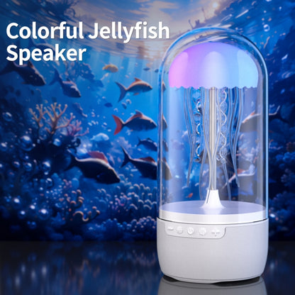 Portable Colorful Atmosphere Light Jellyfish Rhythmic Bluetooth Speaker(White) - Desktop Speaker by buy2fix | Online Shopping UK | buy2fix
