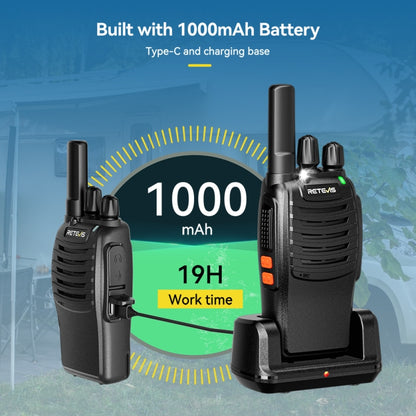 RETEVIS H777 16 Channels Compact Portable Handheld Walkie Talkie With Charging Base, Style: PMR - Handheld Walkie Talkie by RETEVIS | Online Shopping UK | buy2fix