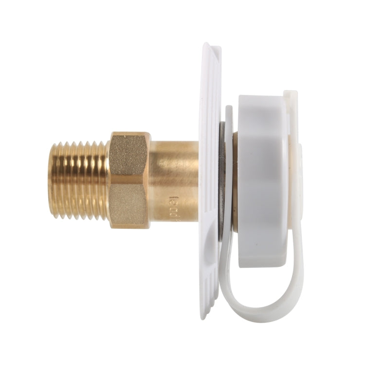 RV Brass Water Inlet Check Valve Yacht Accessories, Color: Black+Raw Tape by buy2fix