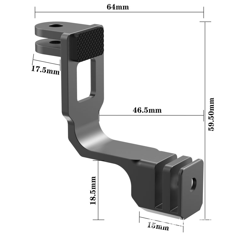 Universal  Vertical Shooting Centering Arm Bracket For Action Camera, Spec: With 2pcs Long Screw - Connection Mount by buy2fix | Online Shopping UK | buy2fix