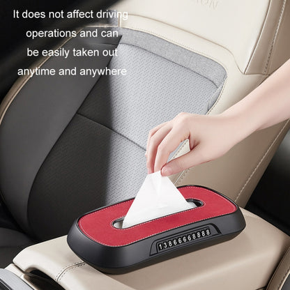 Car Sun Visor Hanging Sunroof Seat Back Tissue Box, Color: Leather Black - Stowing Tidying by buy2fix | Online Shopping UK | buy2fix