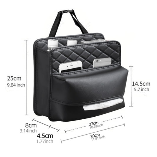 2 In 1 Car Seat Back Storage Hanging Tissue Bag, Style: Enlarged by buy2fix