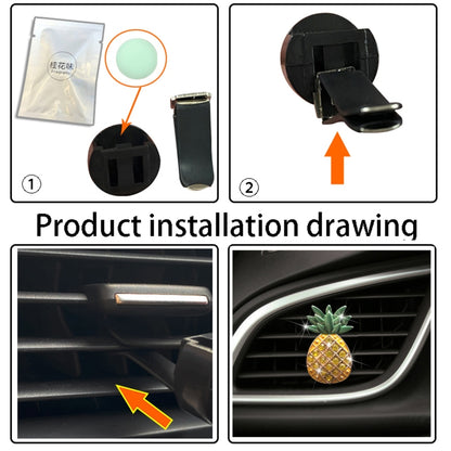 Car Air Conditioning Vent Pineapple Decorative Aromatherapy Clip(Heart) by buy2fix