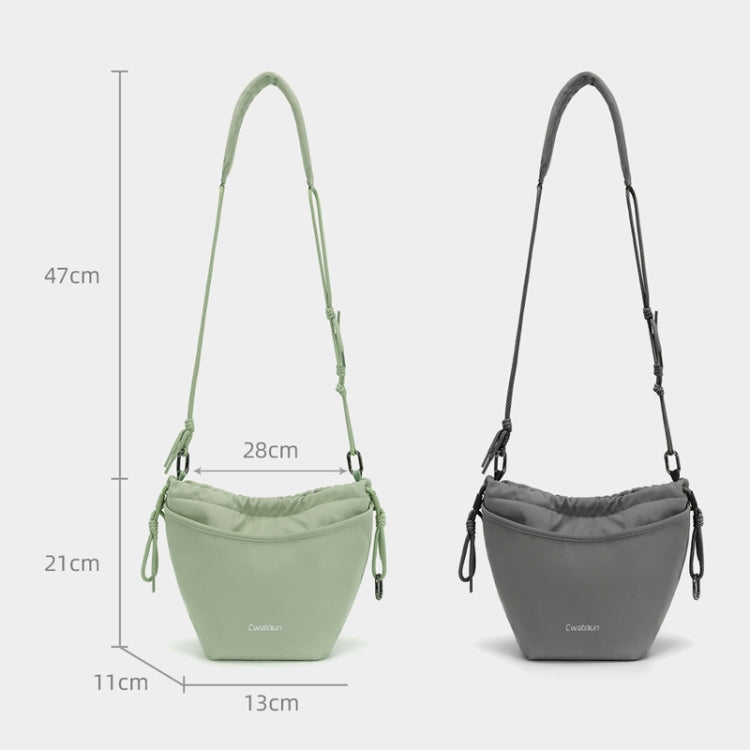 Cwatcun D159 Cloud Drawstring Camera Bag Shoulder Crossbody Photo Bag(Gray) - Strap Satchel by Cwatcun | Online Shopping UK | buy2fix