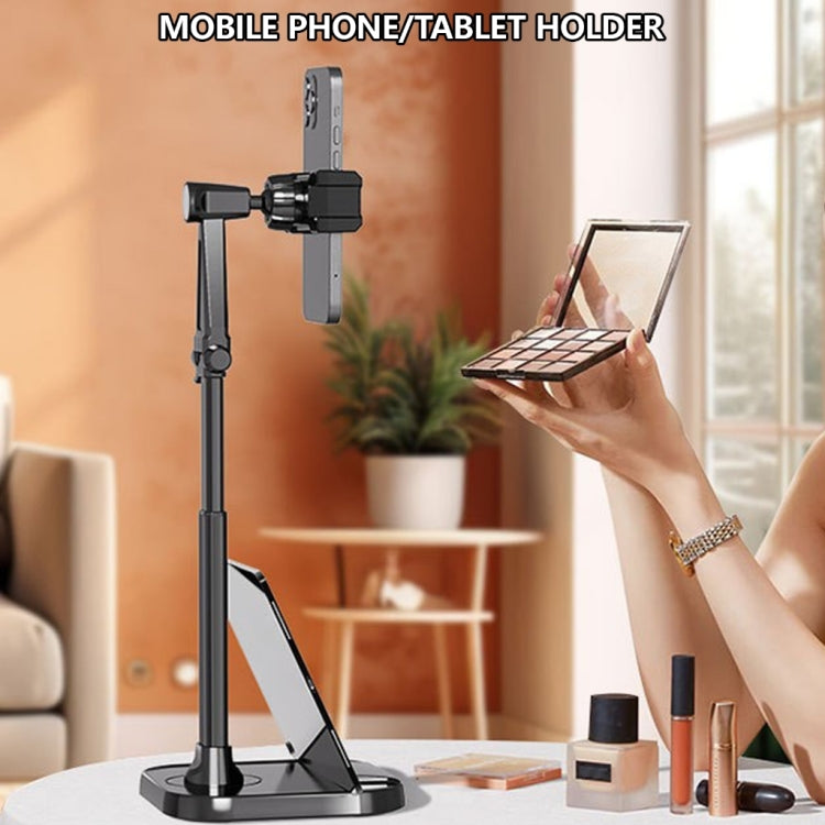 Dual-Position Rotatable Phone And Tablet Stand Retractable Weighted Base Desktop Holder, Spec: Tablet Model White - Desktop Holder by buy2fix | Online Shopping UK | buy2fix