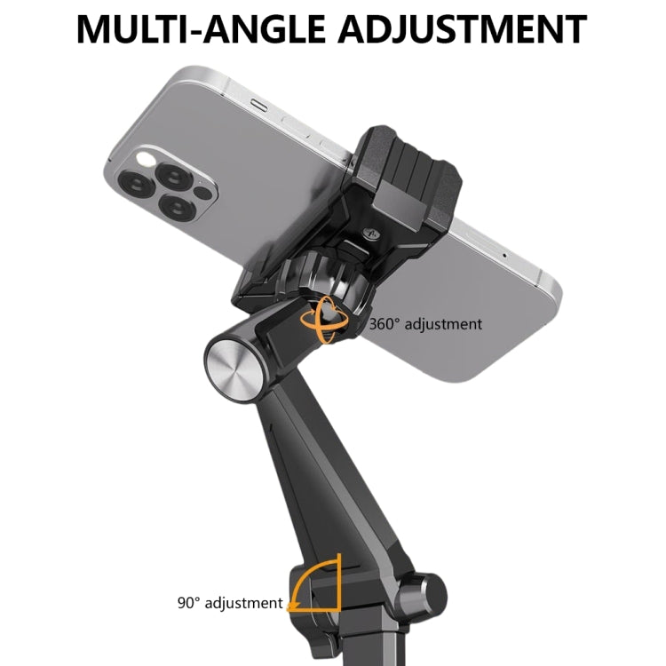 Dual-Position Rotatable Phone And Tablet Stand Retractable Weighted Base Desktop Holder, Spec: Phone Model Black - Desktop Holder by buy2fix | Online Shopping UK | buy2fix