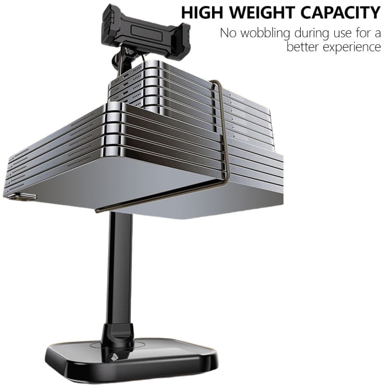 Dual-Position Rotatable Phone And Tablet Stand Retractable Weighted Base Desktop Holder, Spec: Tablet Model White - Desktop Holder by buy2fix | Online Shopping UK | buy2fix