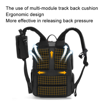 Cwatcun D132 DSLR Camera Backpack Hard-shell Crashproof Waterproof Decompression Shoulder Photo Bag, Color: 2nd Generation Large Black - Backpack by Cwatcun | Online Shopping UK | buy2fix