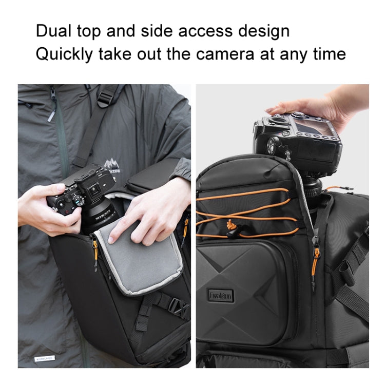Cwatcun D132 DSLR Camera Backpack Hard-shell Crashproof Waterproof Decompression Shoulder Photo Bag, Color: 2nd Generation Large Black - Backpack by Cwatcun | Online Shopping UK | buy2fix