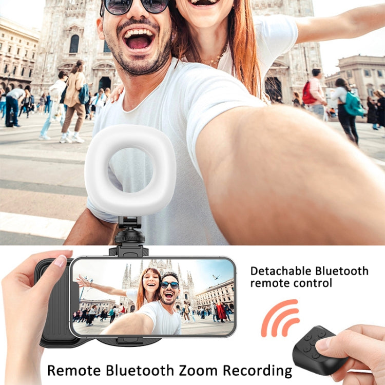 Phone Camera Grip With Cold Shoe Mount and Bluetooth Remote Control With Fill Light - Phone Remote Control by buy2fix | Online Shopping UK | buy2fix