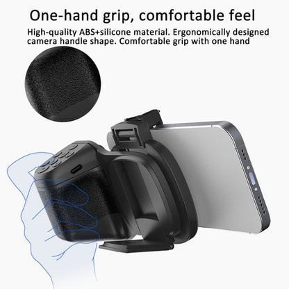 Phone Camera Grip With Cold Shoe Mount and Bluetooth Remote Control Without Fill Light - Phone Remote Control by buy2fix | Online Shopping UK | buy2fix