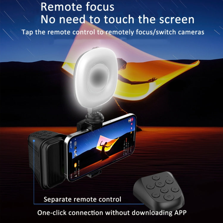 Phone Camera Grip With Cold Shoe Mount and Bluetooth Remote Control Without Fill Light - Phone Remote Control by buy2fix | Online Shopping UK | buy2fix