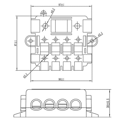 Five-Way One-Input Four-Output Fuse Box RV Power Supply Modification, Specifications: Fuse Box + Fuse - Fuse by buy2fix | Online Shopping UK | buy2fix