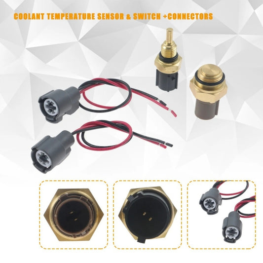 For Honda Civic Radiator Coolant Fan Switch Temperature Sensor Plus Wiring Harness(1set) by buy2fix