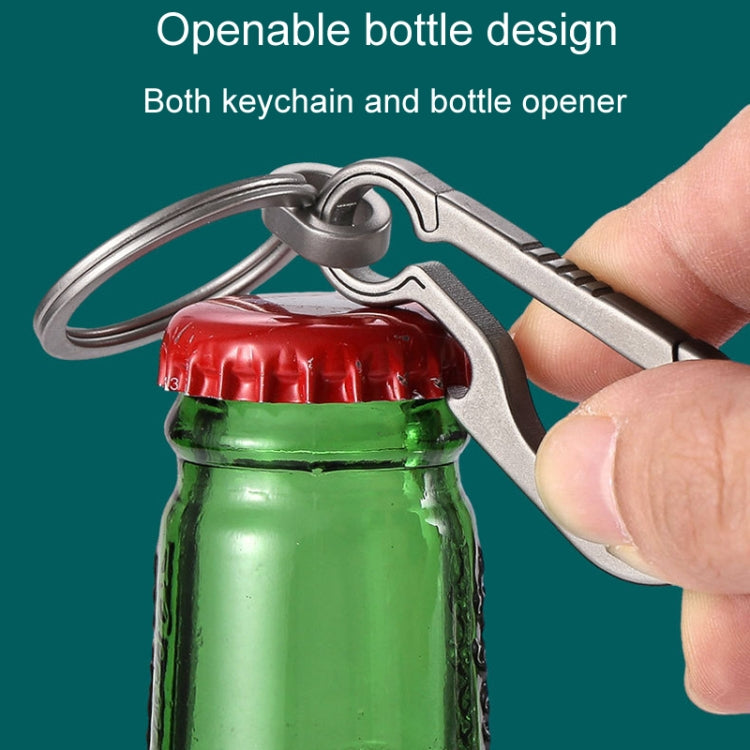 Titanium Alloy Car Keychain Multifunctional Simple Loss Prevention Belt Charm Ring, Style: Classic Model by buy2fix